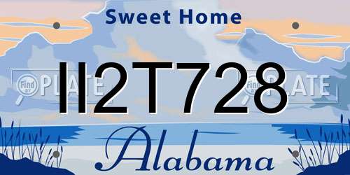 II2T728 Alabama License Plate