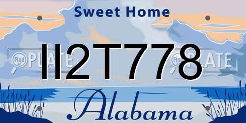 II2T778 Alabama License Plate