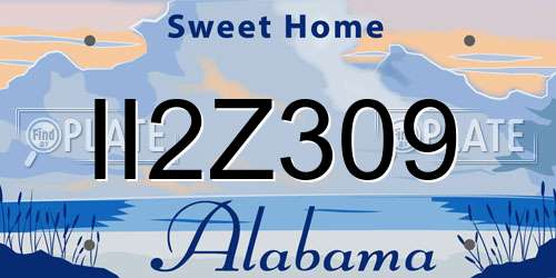 II2Z309 Alabama License Plate
