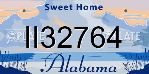 II32764 Alabama License Plate
