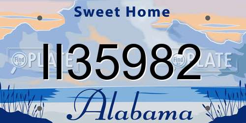 II35982 Alabama License Plate