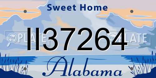 II37264 Alabama License Plate