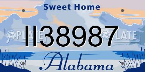 II38987 Alabama License Plate