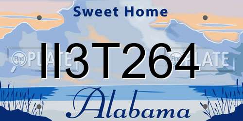 II3T264 Alabama License Plate