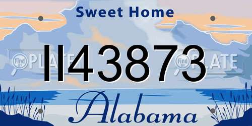 II43873 Alabama License Plate