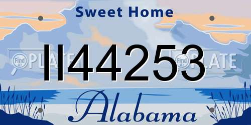 II44253 Alabama License Plate