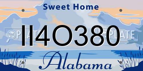II4O380 Alabama License Plate