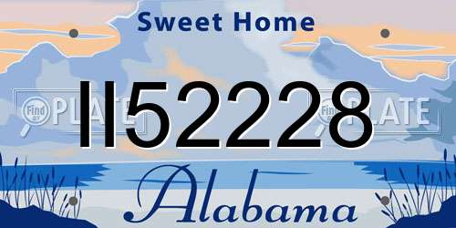 II52228 Alabama License Plate
