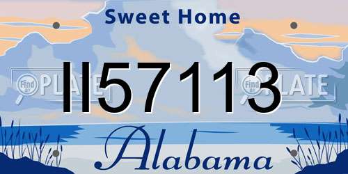 II57113 Alabama License Plate