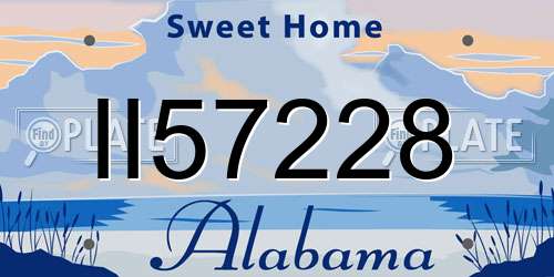 II57228 Alabama License Plate