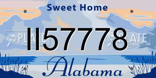 II57778 Alabama License Plate