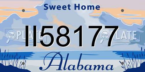 II58177 Alabama License Plate