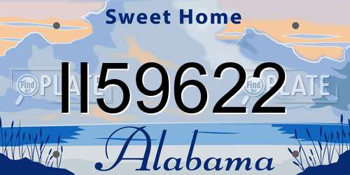 II59622 Alabama License Plate