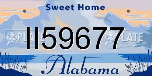 II59677 Alabama License Plate