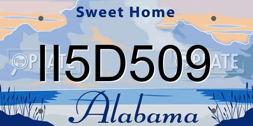 II5D509 Alabama License Plate