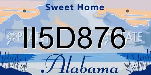II5D876 Alabama License Plate