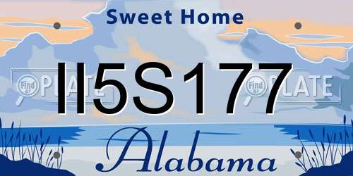 II5S177 Alabama License Plate