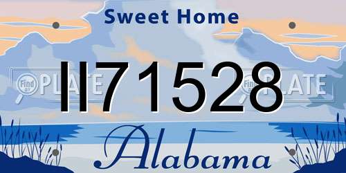 II71528 Alabama License Plate