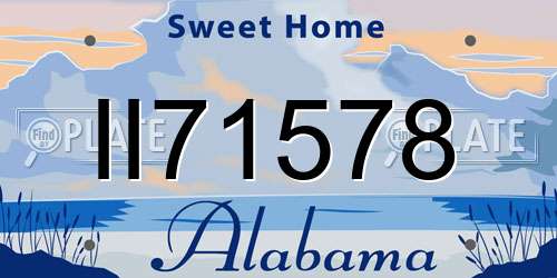 II71578 Alabama License Plate