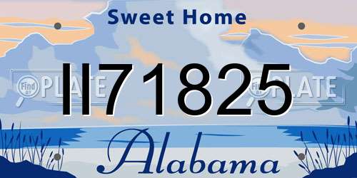 II71825 Alabama License Plate