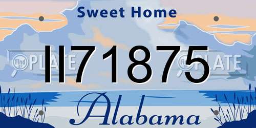II71875 Alabama License Plate