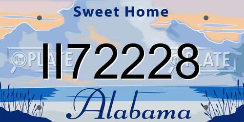 II72228 Alabama License Plate
