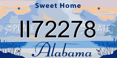 II72278 Alabama License Plate