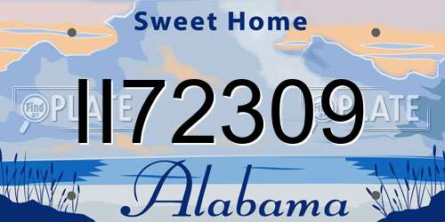 II72309 Alabama License Plate
