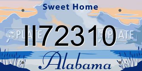II72310 Alabama License Plate