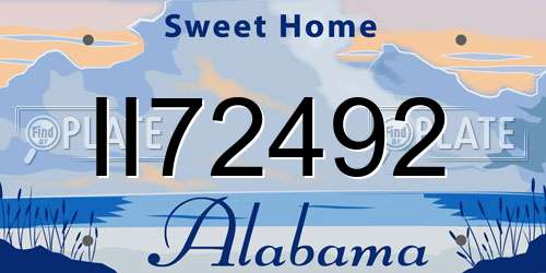 II72492 Alabama License Plate