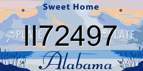 II72497 Alabama License Plate