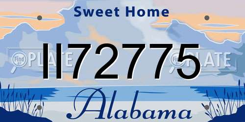 II72775 Alabama License Plate