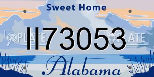II73053 Alabama License Plate