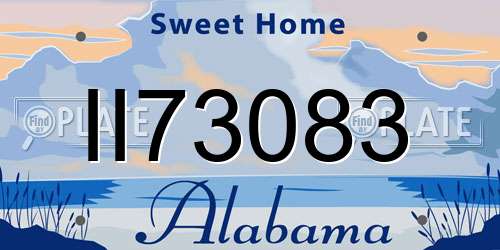 II73083 Alabama License Plate