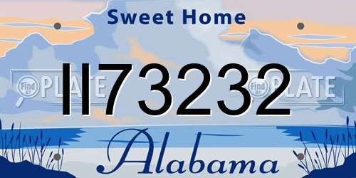 II73232 Alabama License Plate