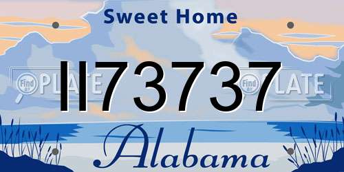 II73737 Alabama License Plate