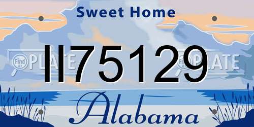 II75129 Alabama License Plate