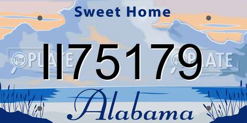 II75179 Alabama License Plate
