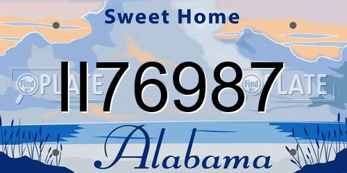 II76987 Alabama License Plate