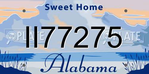 II77275 Alabama License Plate