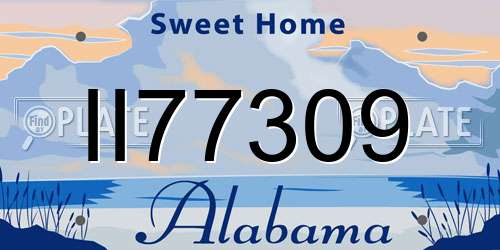 II77309 Alabama License Plate