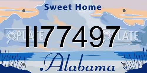 II77497 Alabama License Plate