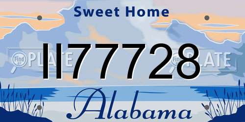 II77728 Alabama License Plate