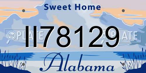 II78129 Alabama License Plate