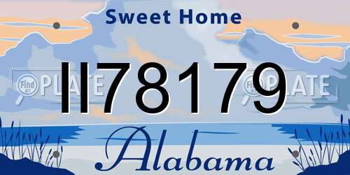 II78179 Alabama License Plate
