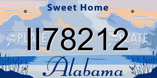 II78212 Alabama License Plate
