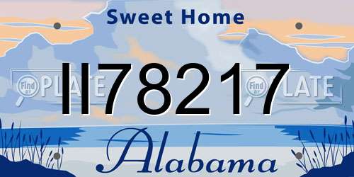 II78217 Alabama License Plate