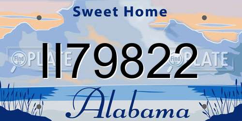 II79822 Alabama License Plate