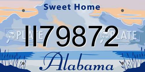 II79872 Alabama License Plate