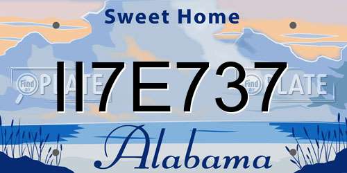 II7E737 Alabama License Plate